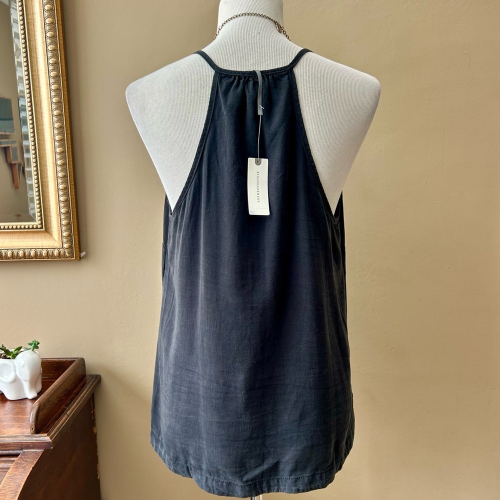 Anthropologie Jenny Button Cami Black Racerback Tank Top Size M Medium NWT - Picture 7 of 10